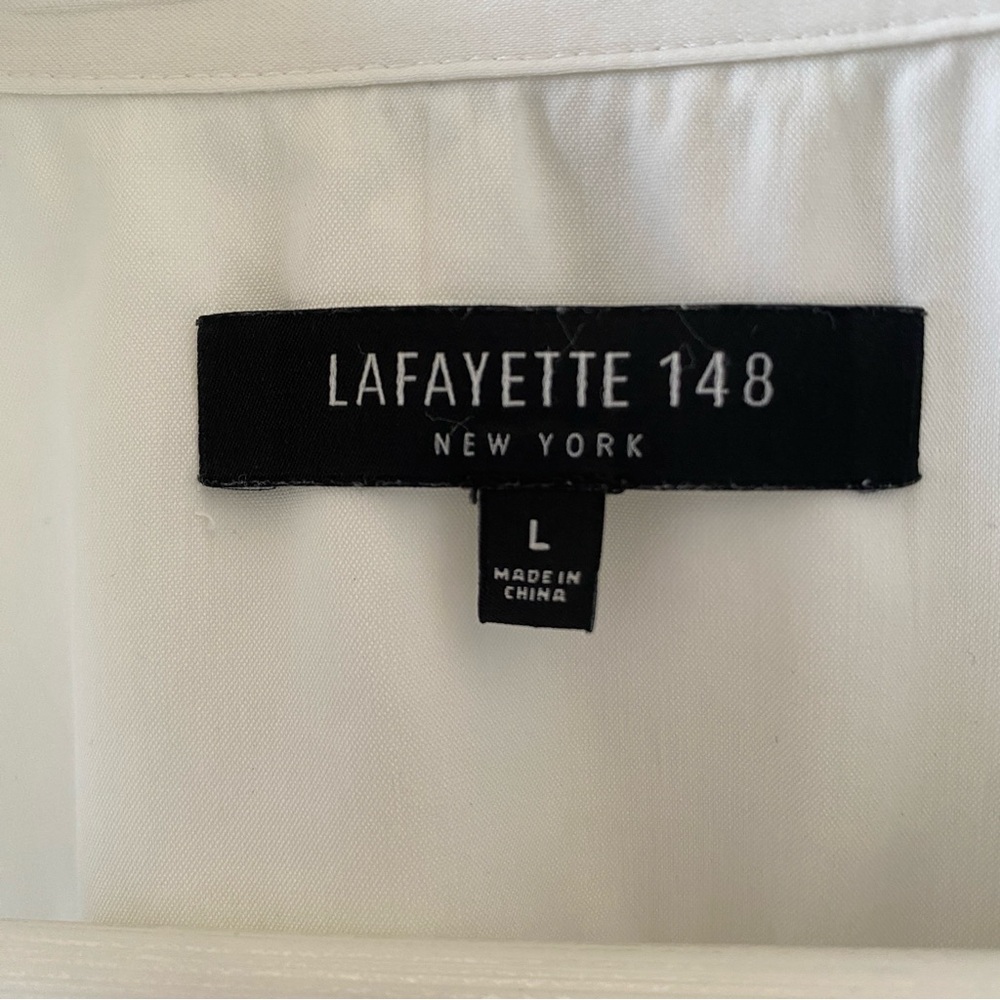 Lafayette 148 New York Crisp White Shirt - Picture 5 of 10